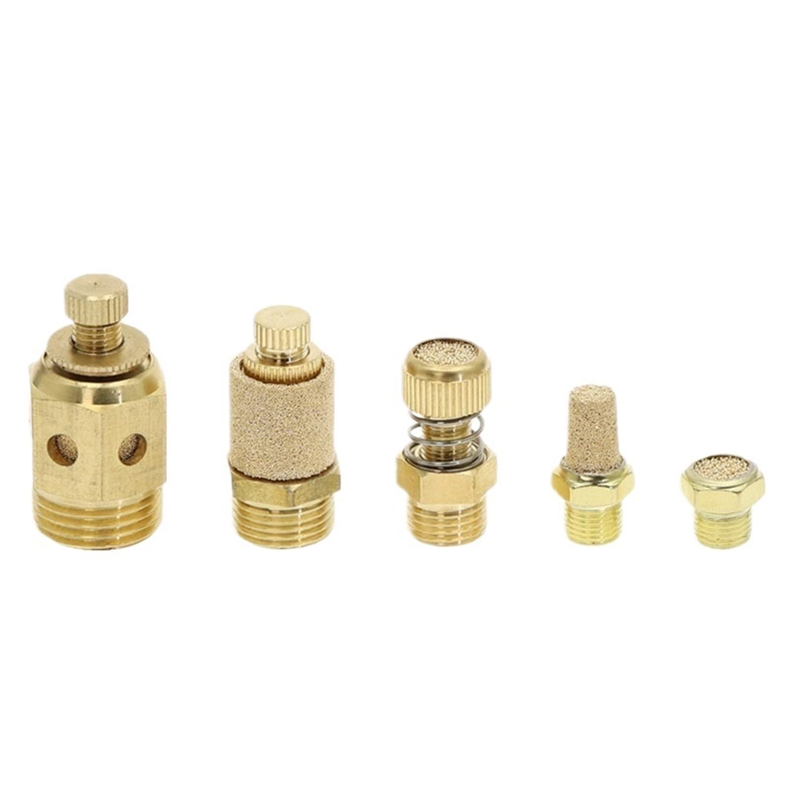 Silencieux d'échappement pneumatique 1/8 1/4 3/8 1/2 filetage mâle(Long,1-1/2")