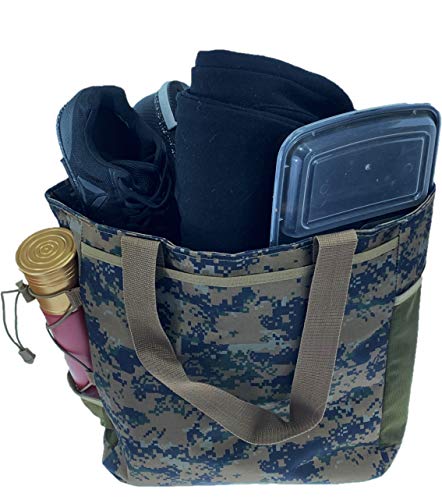 Large Deluxe Travel Tote - Perfect Beach or Picnic Bag - Vacations, Sailing, or Boating - Military Grade - Water Resistant, Roomy & Versatile Travel Tote w/ 11 Inch Shoulder Strap [Coyote Brown]4