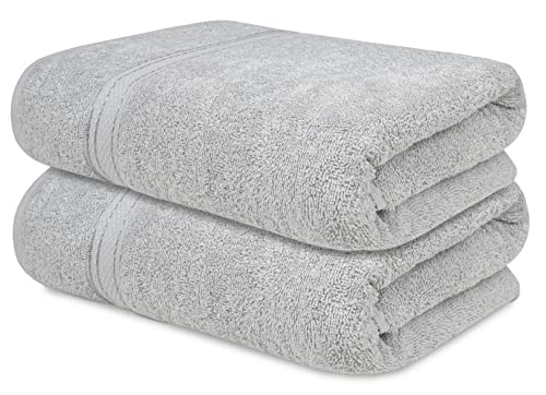 Avalon Towels Large Bath Towels, 60X30 Inches Bath Sheets Towels For Adults Beach Towels Oversized, 2 Pcs Extra Large Bath Towels, Light Weight & Absorbent Quick Dry Towel Oversized Grey Bath Towels #TOP23