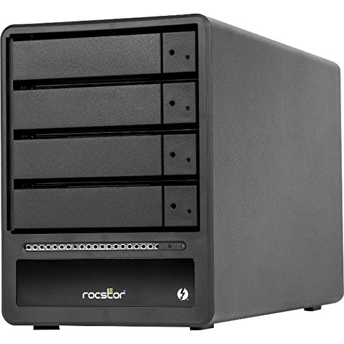 Rocstor - GP3315-01 Rocpro T34 8TB �\���b�h�X�e�[�g�h���C�u SSD Thunderbolt 3 RAID 4�x�C - 4 x SSD�T�|�[�g - 4 x SSD�C���X�g�[�� - 8 TB SSD�C���X�g�[���e�� - �V��