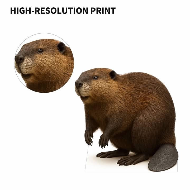 Image of Beaver 2FT Life Size Cardboard Cutout - A Fun Animal Standup for Photo Booths, Birthday Parties, and Events