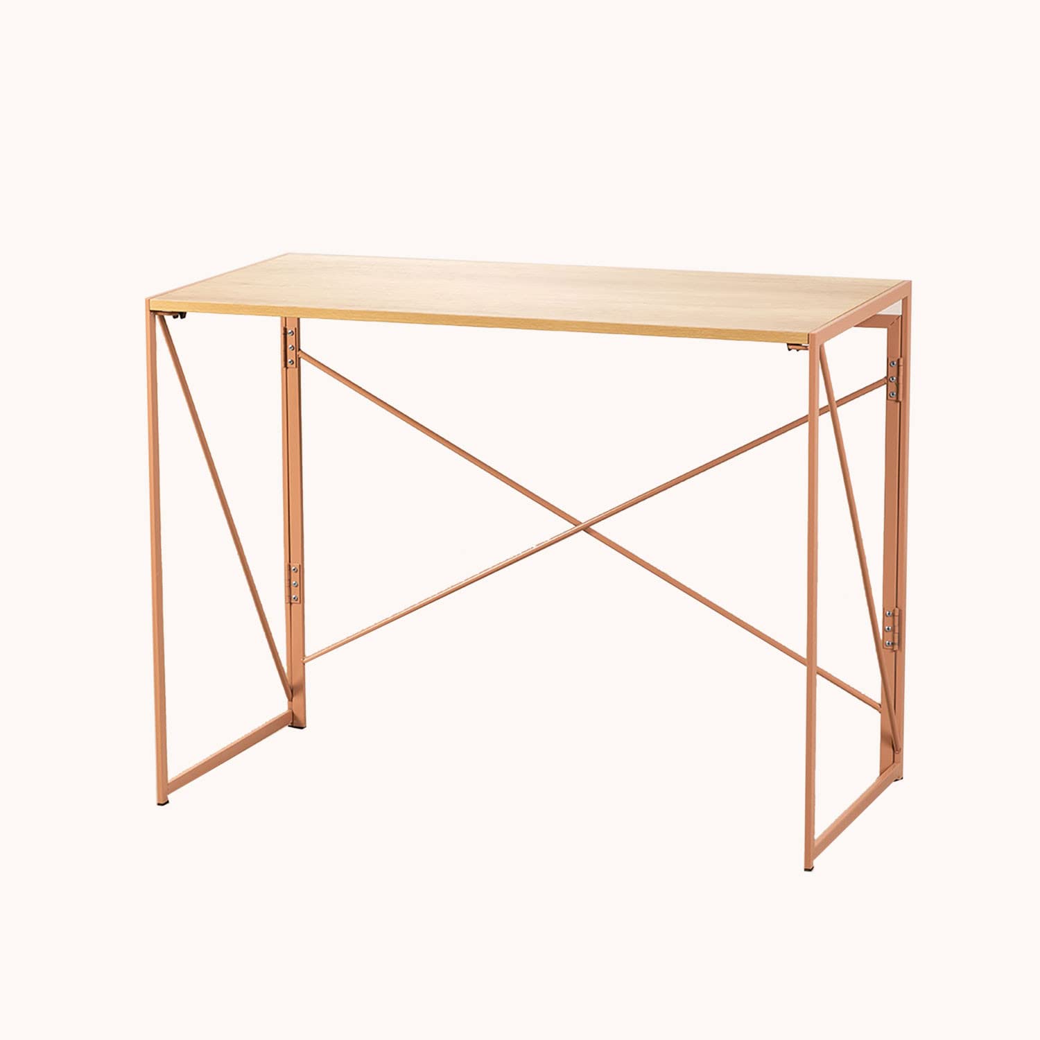 SKLUM Escritorio Plegable Rectangular en MDF y Metal (100x50 cm) Andra MDF - Metal Maquillaje