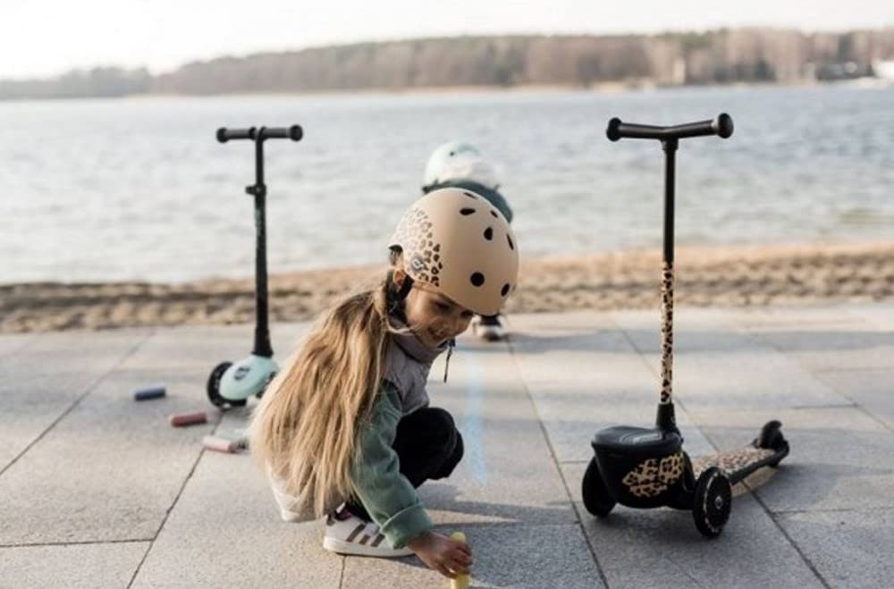 SCOOT AND RIDE XS Kask Leopard Młodzieżowy Wzór Unisex
