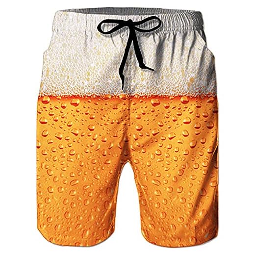 YEBIRAL Herren Shorts Lustig Bier 3D Druck Kurze Hose Schnelltrocknend Badehose, Sommer Männer Jungen Strand Surf Board Shorts Freizeithose Sporthose Sweatpants Badeshorts 6 Goodstoworld Herren Badehose Bermudas Funky Freizeit 3D Druck Schwimmhosen Sporthose Strandhose für Beach Hawaiian Schwimmen Gym Jogging Shorts XL
