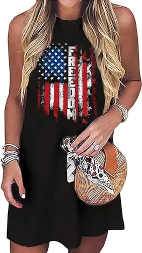 Image of Halloween Skeleton Sundresses Women Skull Print Sleeveless Pumpkin Face Jack O' Lantern Mini Tank Dress