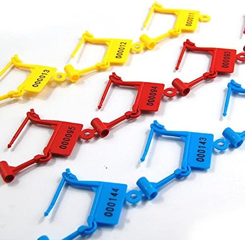 Miniatura 2 de Sellos de plástico verde para candado, etiquetas de seguridad numeradas, desechables, autobloqueantes, sellos médicos a prueba de manipulaciones