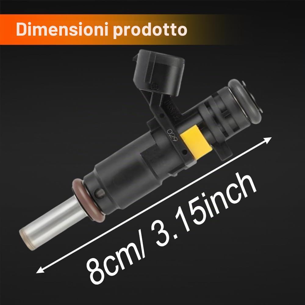 13537528176 Set di 4 iniettori per auto a 2 poli Compatibile con Mini Cooper 1,6 l 2007-2009 2011-2015