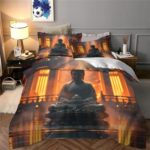 Housse de couette Bouddha microfibre douce pour stopper la transpiration de nuit - 6