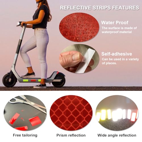 Psler ST0465 Reflective Stickers - Psler 36 Pcs High Visibility Reflective Tape Waterproof Reflective Strips Bulk Safety Reflective Tape thumb #2