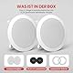 Pyle Deckenlautsprecher, 200W- Einbaulautsprecher, Deckenlautsprecher Bluetooth, Wandlautsprecher, Ceiling Speaker, 16.5cm Flache Deckeneinbaulautsprecher, 2 Wege Lautsprecher, Midbass Woofer