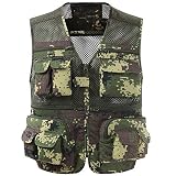 Shengwan Outdoor-Weste Damen Herren Sommer Multi-Taschen Anglerweste Atmungsaktive Netzweste für Fotografie und Wandern Als Bild2 2XL