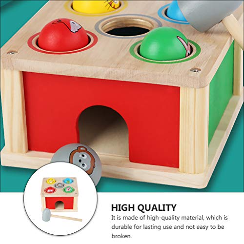 STOBOK Brinquedo Martelando Soco Bancada de Madeira Brinquedo Montessori Brinquedo de Habilidade Mot