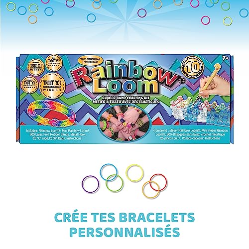 Bandai Rainbow Loom Original – Loisir Créatif Fabrication de bracelets Métier à tisser avec 600 élastiques Licence Officielle Kit breveté Jouet Enfant et + CD00001 - vue 2