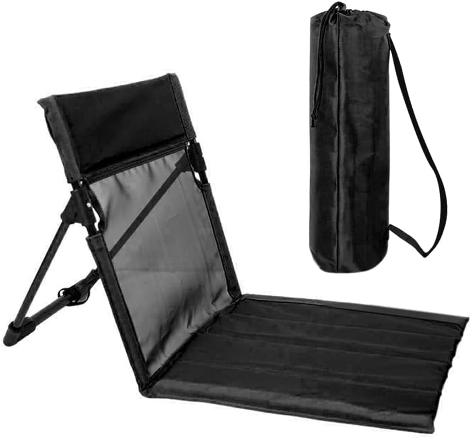 Nzkeuf Esterilla Playa con Respaldo, Silla Playa Plegable, Colchonetas de Playa Plegables y Ligeras, Pequeña Sillade Camping para Jardín, Conciertos, Montañismo, Camping y Viajes