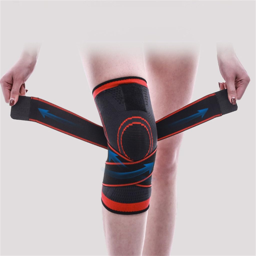 rutschfeste Sport-Knieschoner, gestrickte Kompressionsbandage für Laufen, Basketball, Radfahren und Fitness, atmungsaktive Bandage