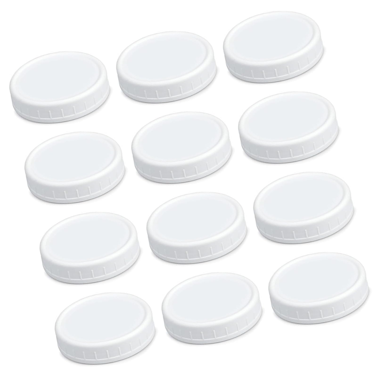 PANGBOER Leakproof Jar Lids, 12Pcs Wide Mouth 70mm / 86mm for Canning and Dishwasher Safe Presentation Cap