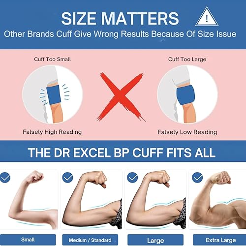 Image of Blood Pressure Monitor Cuff | Extra Long for BP Machine Cuff Replacement | Size XL (22-48cm) | Compatible with All Brands | Works with All BP Machines
