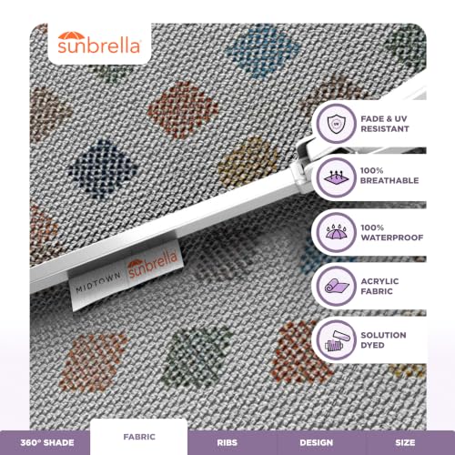 Image of Midtown Umbrellas Grande Square - 9 x 9 Ft Cantilever Umbrella