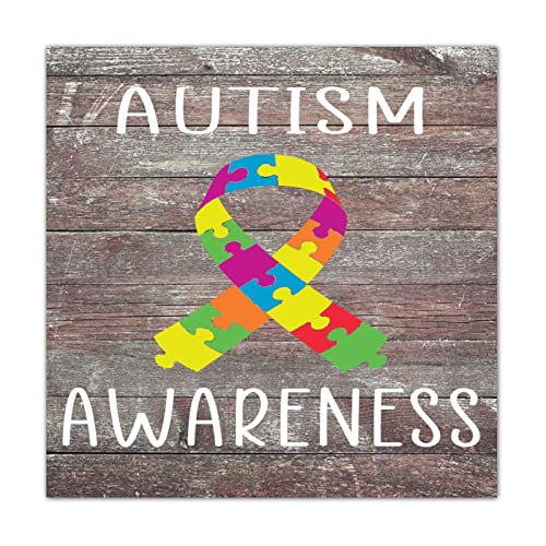 Autisme symbole ASD plaque en bois décorative cadeau pour la maison