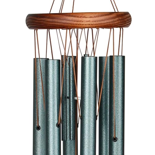 Woodstock Wind Chimes for Outside, Garden, Patio, Porch and Outdoor Decor (32") Pachelbel Canon Chime Green Wind Chime Gifts (PCCG) - Thumbnail 4