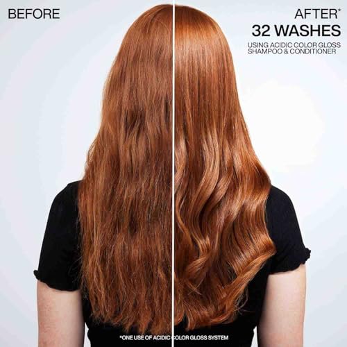 Image of Redken Acidic Color Gloss Sulphate-Free Shampoo, 300 ml | Professional pH Balancing Shampoo For Color Protection & Shine | For Colored Hair | For Men & Women