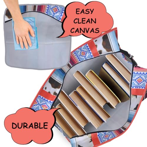 NGIL Utility Water Resistant Tote Bag, Top Zipper Closure, Perfect Gifts for Working Women, Nurses, Gym bag (Retro Cow-black)3