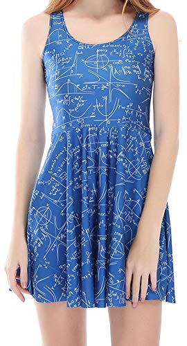 Image of Sister Amy Printed Elastic Sleeveless Shaping Breathable Camisole Skater Dress
