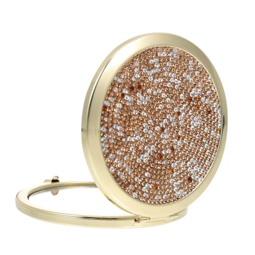 Espejo de maquillaje plegable portátil Ipetboom metálico