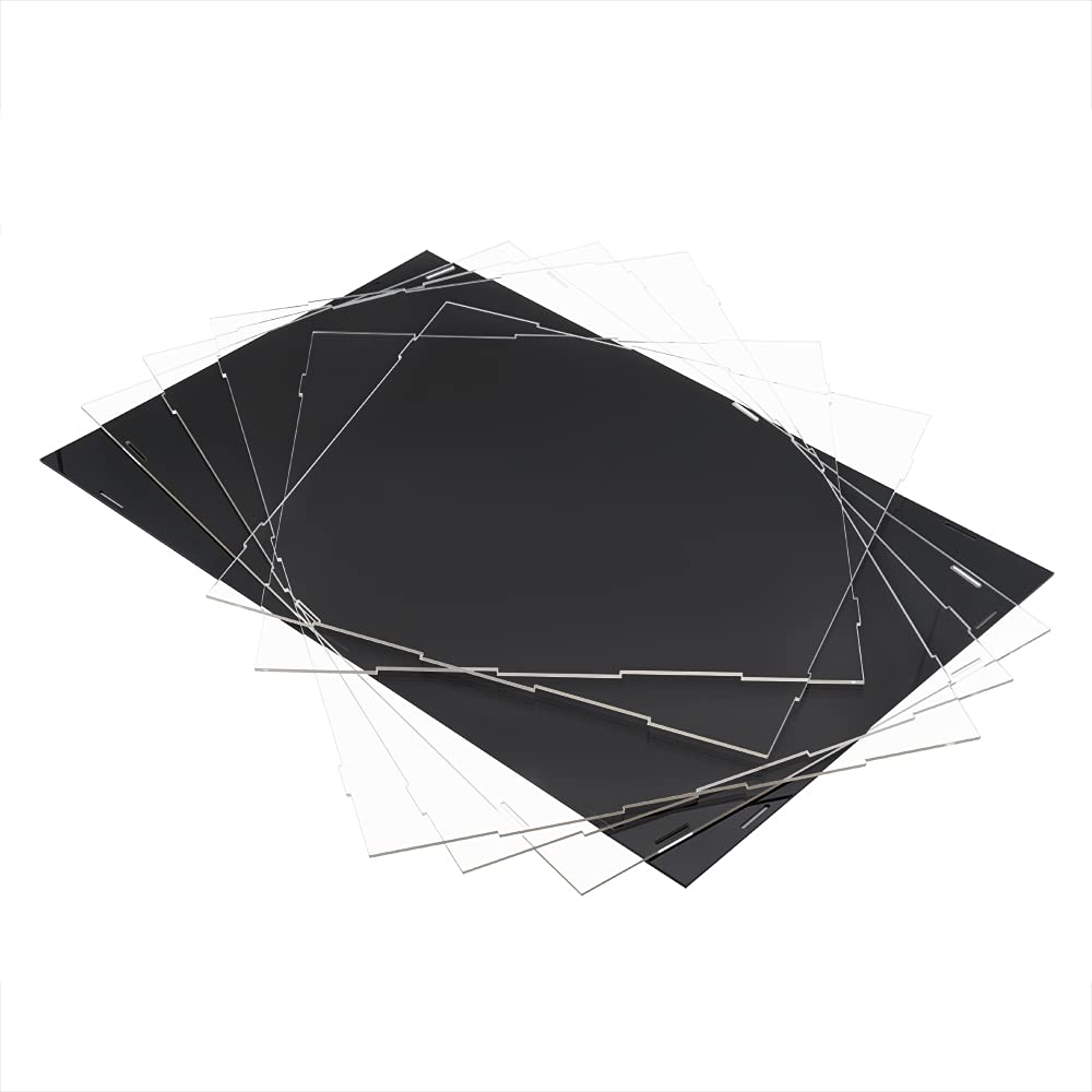 Acrílico Vitrina Grande (56 x 36 x 37 cm) para Barco Maquetas Figura 30cm 1/6, Cristal Caja Metacrilato Expositor para Colecciones
