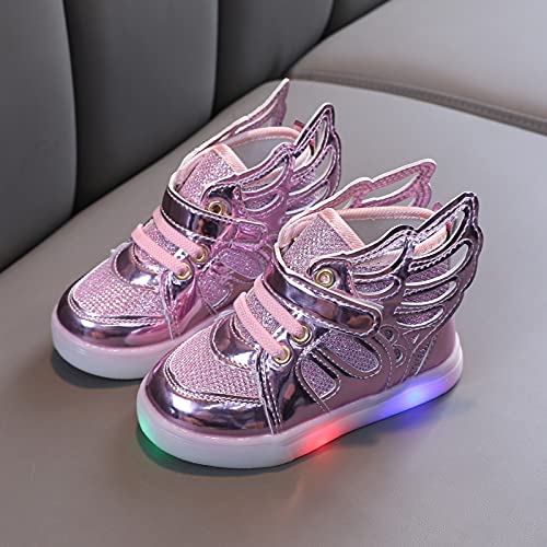 Toddler Boys Girls Led Shoes Tennis Shoes for 1﹣6 Years Children Candy Color Light up Sport Sneakers with Wing2