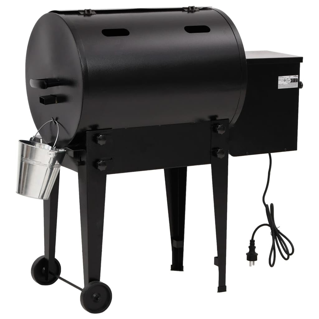 vidaXL Griglia a Pellet Nero 94 cm in Ferro
