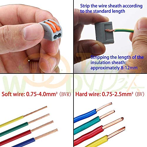 Image of Compact Splicing Connectors - 2 Port Wire Connector - Electrical Connectors Blocks - Butt Terminal Connectors (4pcs, 2-Port, Orange)