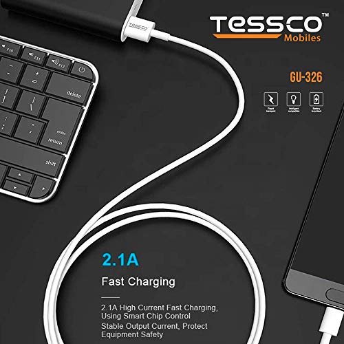 Image of 3idea Tessco GU Series Micro USB Fast Charge Data Cable (GU-326, IP5, White)