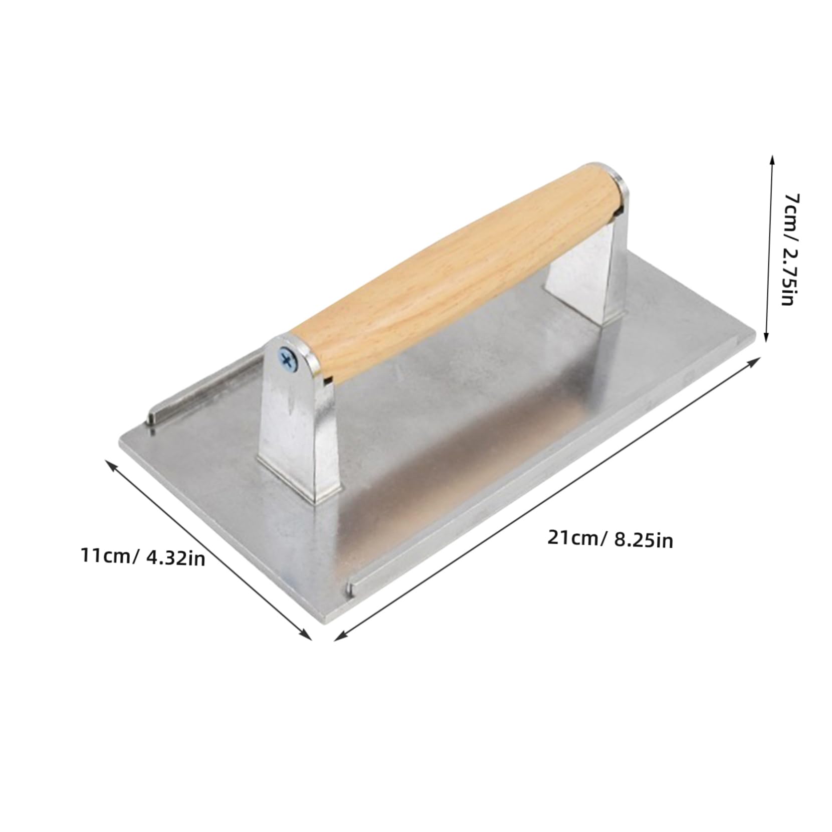DECOMELODY Reusable Aluminum Meat Press for Burger Patties Heavy-Duty Rectangle Grill Tool Non-Stick for Steaks and Hamburgers Easy to Clean Kitchen Accessory