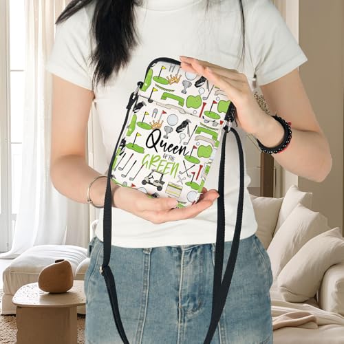 WZMPA Golf Queen Crossbody Bag Golf Player Gifts Queen Of The Green Golf Adjustable Strap Bag Golfing Merch4