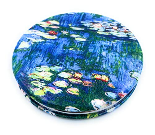 Aeisage Pocket Mirror for Women Small Travel Mirror Magnifying Van Gogh Irises Flower Purse Mirror Compact Unique Gift for Artistic Mom