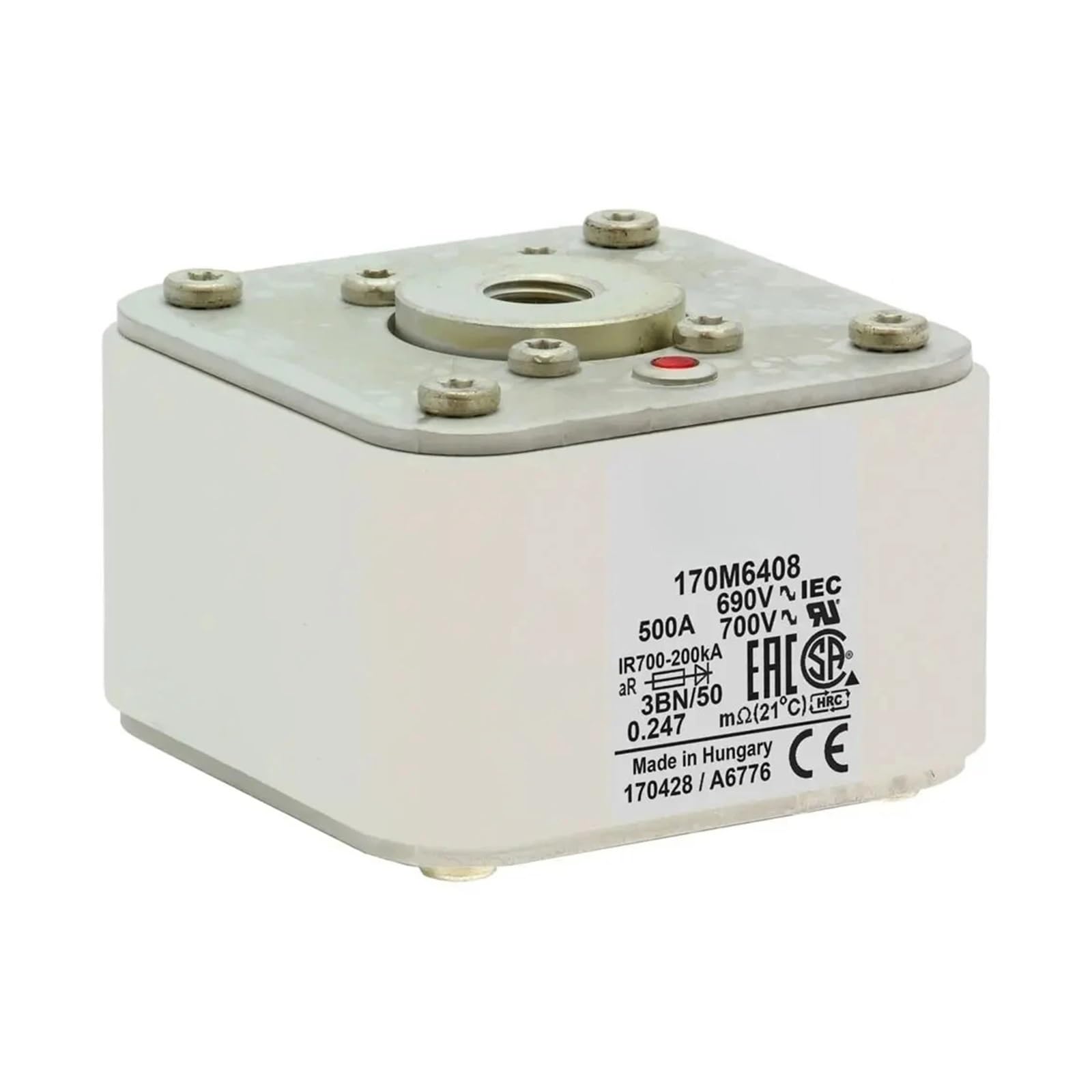 Cleufwko One Color 170M6408 (500A) 170M6409 (550A) 170M6410 (630A) 170M6411 (700A) Fuse(170M6411 700A)