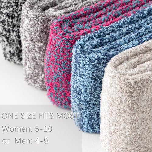 Slipper Socks With Grips for Women and Men - Fuzzy Warm Winter Non-Slip Hospital Socks - Home Cozy Grip Ankle Socks4