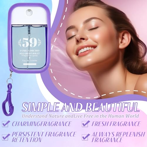 Pack of 2 Women's Perfume Body Spray, 48 ml with Hooks, Women's Fragrances, Long-Lasting Body and Hair, Fruity Fragrances, Women's Perfume Body Spray, Mini Perfume Spray for Travel, Holiday, Gift for