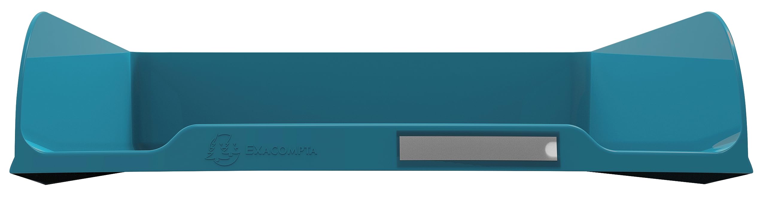 Exacompta - Ref 11128D - 1 Letter Tray Combo STYLI NeoDeco - for documents in A4+ Format - Size 34 x 25 x 6.5 cm - Label Holder - Holds 500 Sheets - Colour Duck Blue