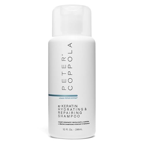 PETER COPPOLA a-Keratin - Champú hidratante y reparador, ultra reparador y de limpieza suave, sin sulfato, repara el cabello dañado, nutre,