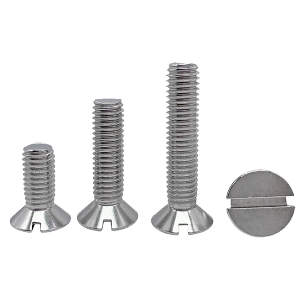 304 Stainless Steel Slotted Countersunk Flat Head Screws M1.2 M1.6 M2 M2.5 M3 (M2 x 8mm,100)