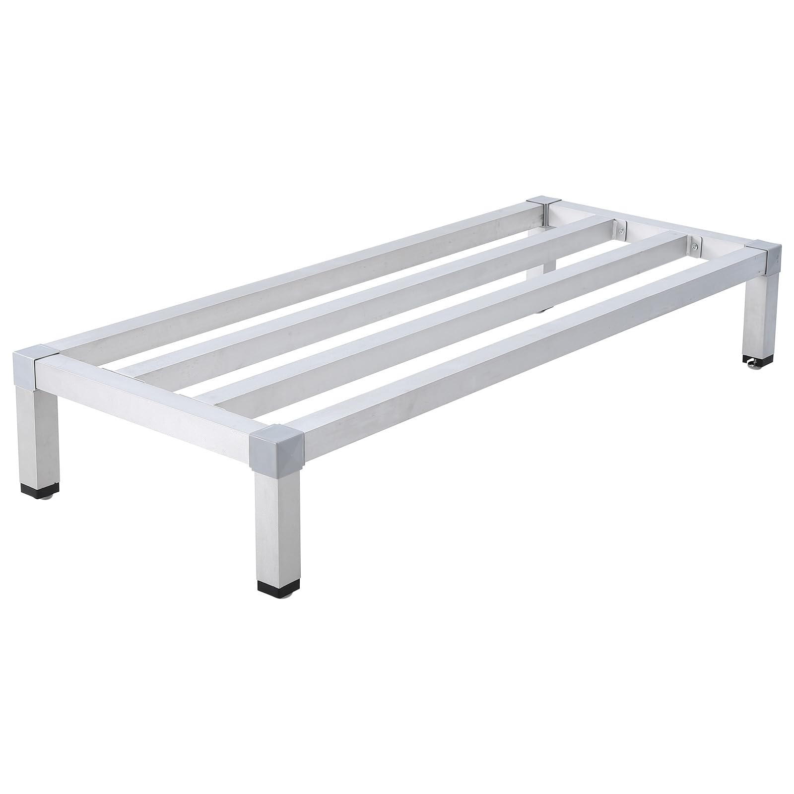 ExploreHorizon Aluminum Dunnage Rack 48'' x 14'' | 1000 Lb Capacity | Low Shelf for Storage Off The Floor In Kitchens, Restaurants, Supermarkets, and