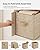 SONGMICS Storage Cubes, 11-Inch Non-Woven Fabric Bins with Double Handles, Set of 6, Closet Organizers for Shelves, Foldable, for Clothes, Sand Beige UROB026K03