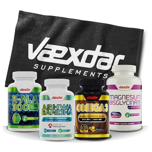 Pack Esencial Salud Vaexdar | R-ALA 300 - Acido Alfa Lipoico | Magnesio Bisglicinato - Magnesio y Vitamina B6 | Omega 3 - Aceite de Pescado + Vitamina E | Ashwagandha KSM66 | Toalla de ‘’REGALO’’