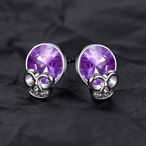 Cute Skull Studs Womens Gothic Cool Statement Skeleton Jewelry Candy Skull Earrings3