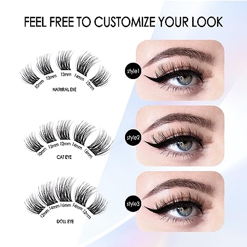 Lash Clusters 60 PCS Cluster Lashes Individual Lashes Extensions 10-16mm DIY Eyeashes Extensions Volume Wispy Soft False Eyeashes - Image 3