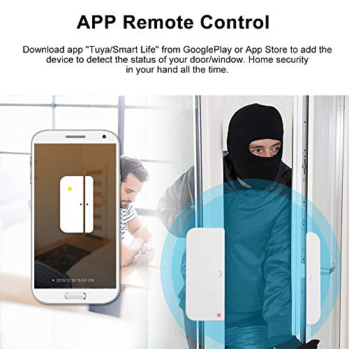DECDEAL WiFi Porta Alarme Janela Sensor Detector Smart Home Security SmartLife App Control Compatibl
