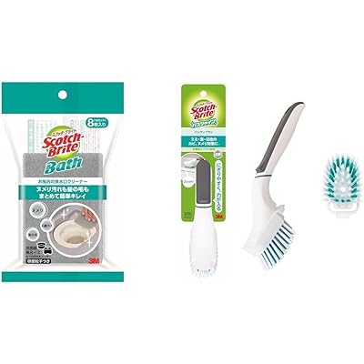 【セット買い】3M お風呂掃除 排水溝 クリーナー 使い捨て ぬめり取り 8枚 スコッチブライト バスシャイン BDC-01 + 【Amazon.co.jp限定 …