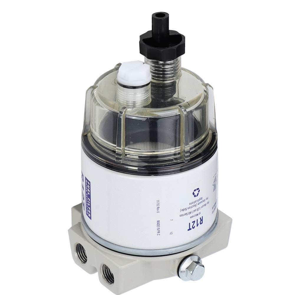 Filtro Separatore Acqua Carburante R12T, Prefiltro Marina 30 GPH per Motori Nautici